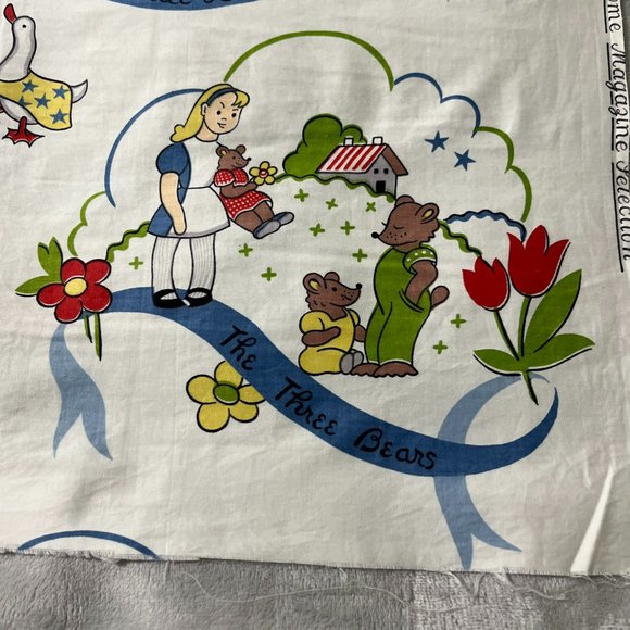Vintage Waverly Storyteller Nursery Rhymes Cotton fabric Panel 36x 17 *READ* - Picture 15 of 16